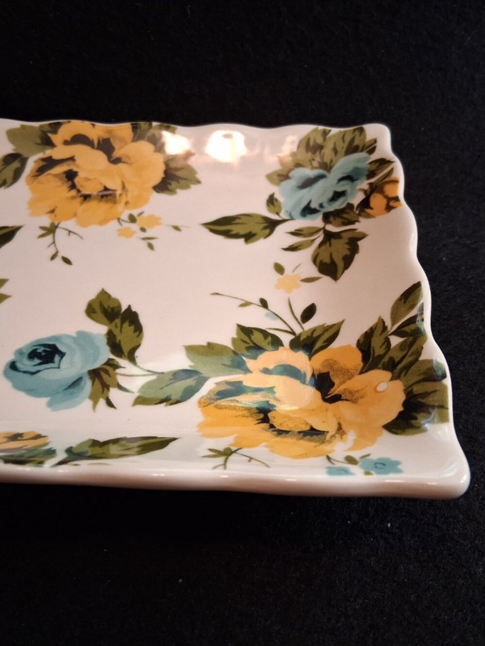 The Pioneer Woman "Rose Shadow" Rectangular Serving Platter • Stoneware - Picture 5 of 9